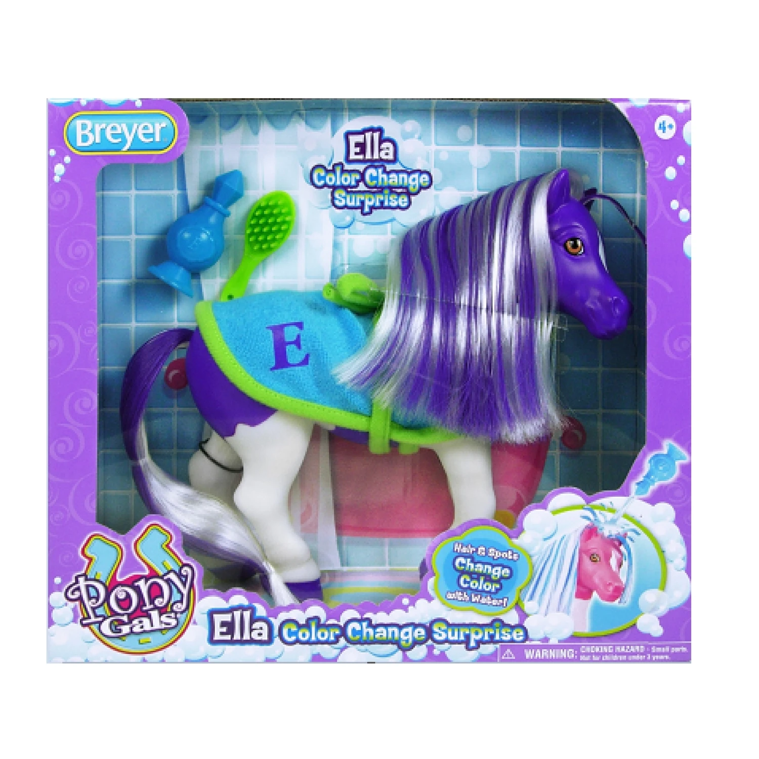 Pony Gals Ella Color Change Surprise Bath Toy - Interactive Plastic Horse