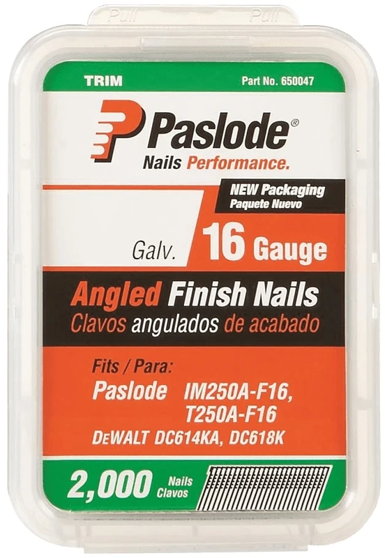 Paslode 1-3/4 in. 16 Ga. Angled Strip Finish Nails 20 deg. Smooth Shank 2,000 pk