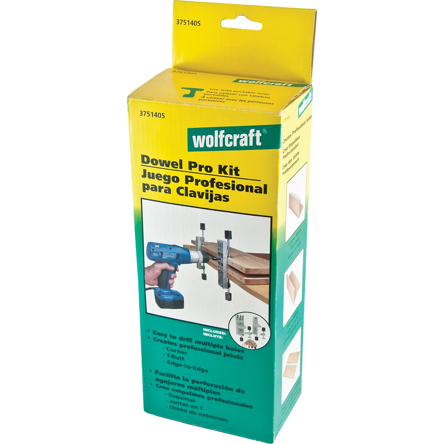 Dowel Pro Doweling Jig Kit 1-1/4 In. Aluminum 67 Pieces