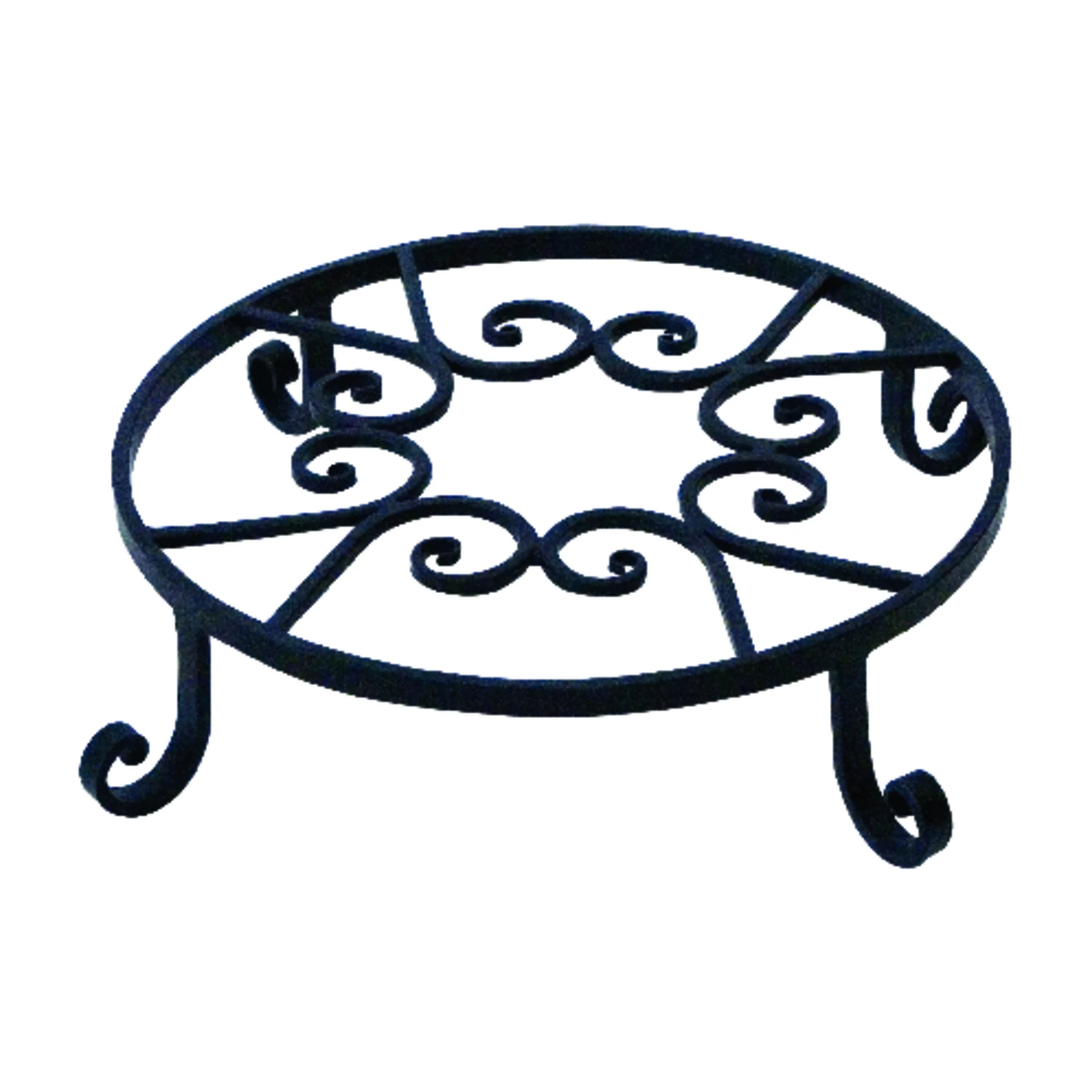 2 In. H X 10 In. W Steel Planter Trivet - Black, Model 89165