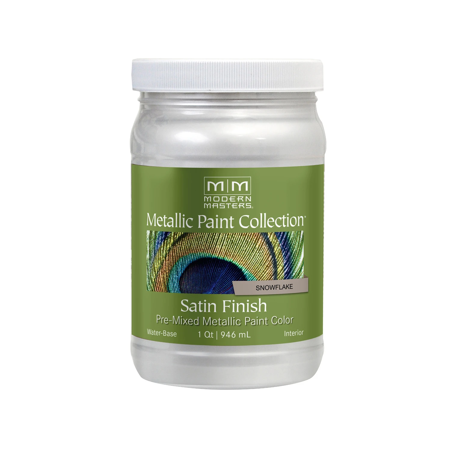 Shimmer Satin Snowflake Metallic Paint 1 Quart - Interior/exterior Use