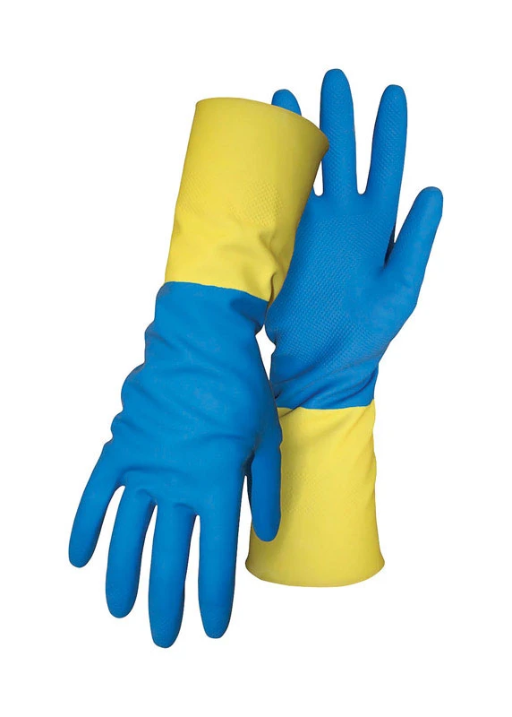 Boss Men's 14-inch Large Flock Lined Neoprene And Latex Gloves 55l