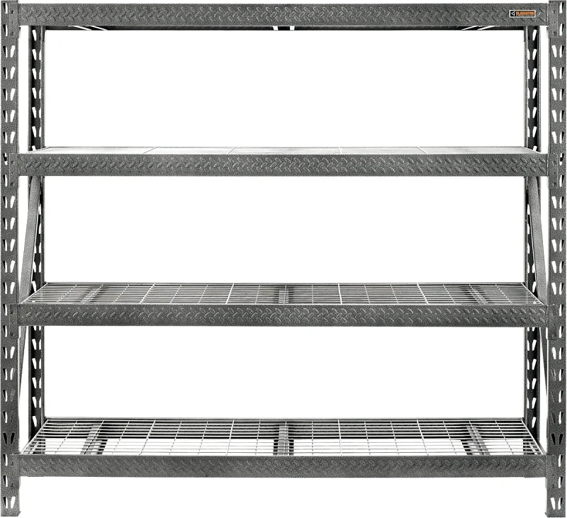 77 In. H X 77 In. W X 24 In. D 4-shelf Steel Rack Shelf, 8000 Lb Capacity