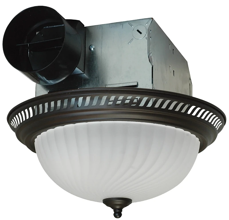Drlc701 70 Cfm Decorative Bath Exhaust Fan With Light, 4 In Duct