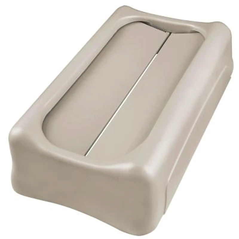 Fg267360beig Slim Jim Swing Lid, 23 Gallon, Beige Plastic