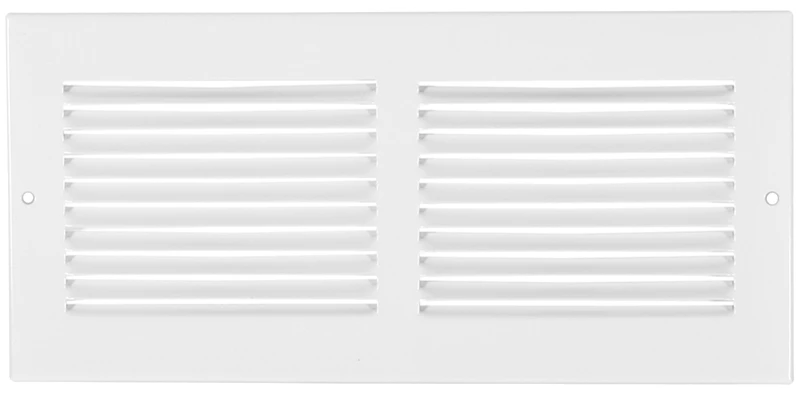Rg0418 Return Air Sidewall Grille, 14 In L X 6 In W, Steel, White