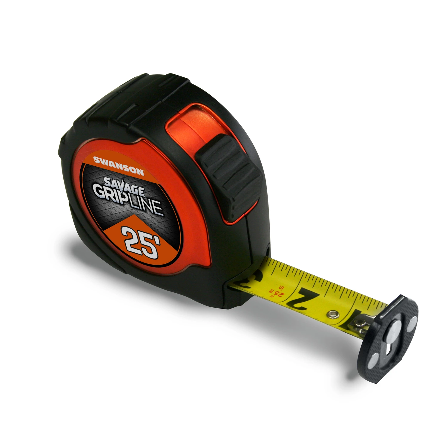 Savage Grip Line Tape Measure, 25 Ft L X 1-1/16 In W, Magnetic Tip, Svgl25m1
