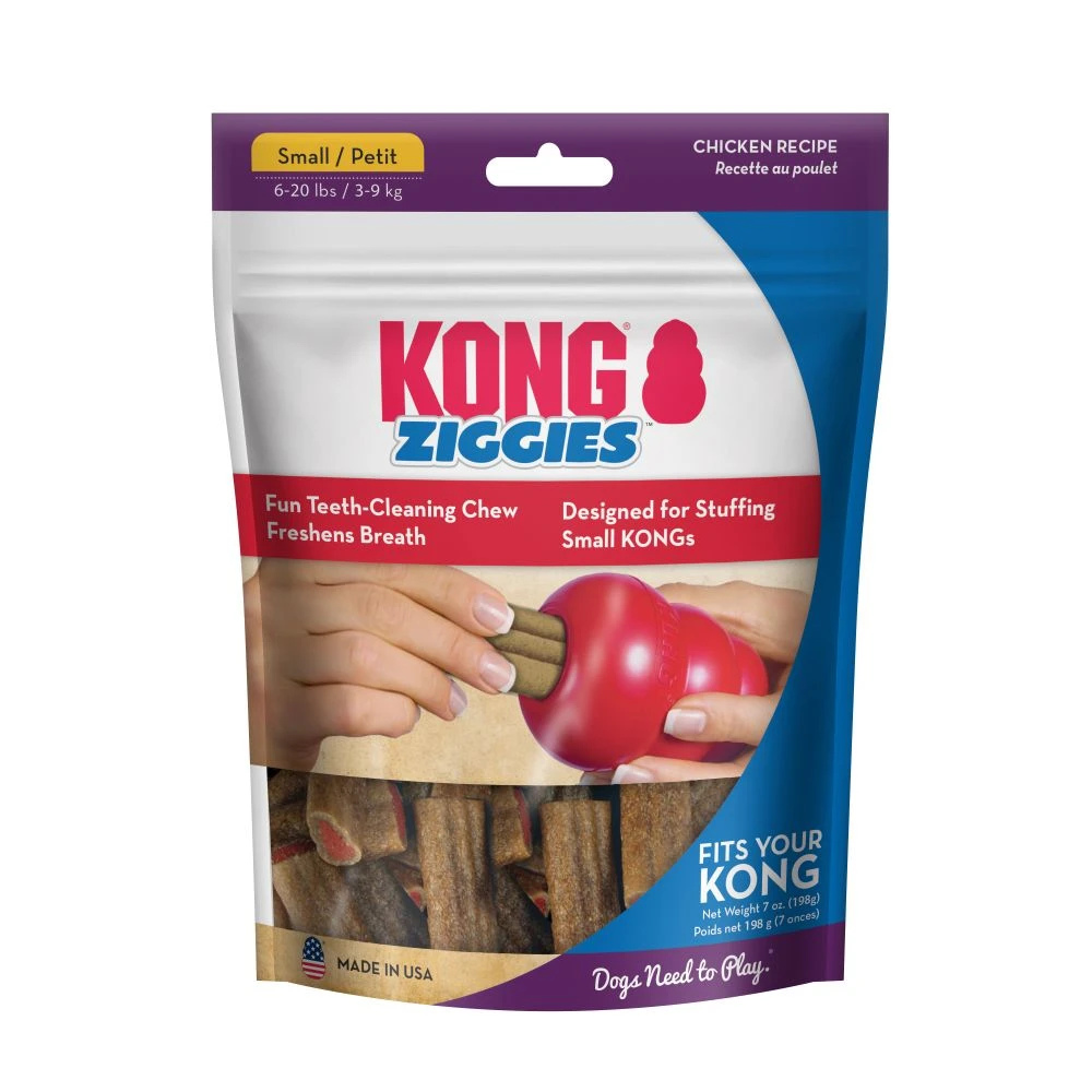 KONG Small ZIGGIES Puppy Treats (7 oz.; Small; Pack of 12 chews; For Puppies 6-20 lbs.)