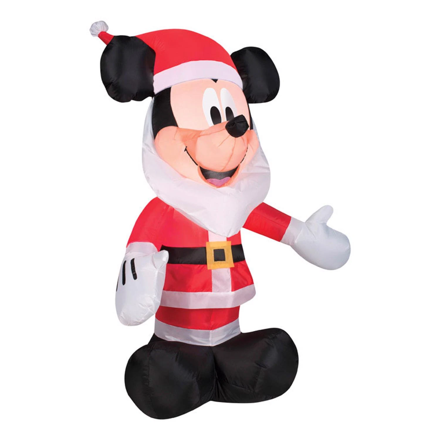 Airblown 3.5 Ft. Inflatable Mickey Mouse With Santa Beard Holiday Decor
