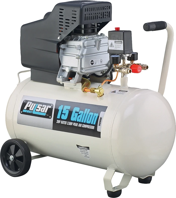 Pce6150 Portable Air Compressor, 15 Gallon Tank, 3.5 Hp, 115 Psi