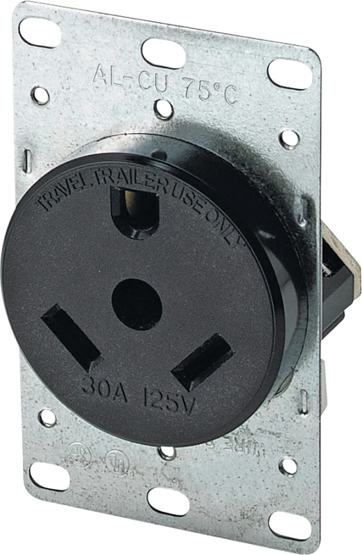 1263-box 30 Amp 125 Volt Nema Tt-30r Power Receptacle