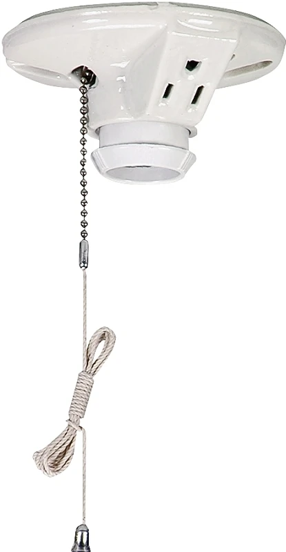 667-sp-l Medium Base Lamp Holder, 250 V, 660 W, Porcelain, White