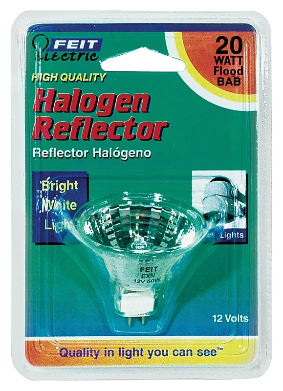 Bpbab 20w Mr16 Halogen Floodlight Bulb, Gu5.3 Base, 3000k, 3000 Hr Life, 1 Pk
