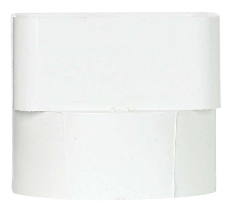 4 In. H X 3 In. W X 4 In. L White Plastic Downspout Adapter Model 45344