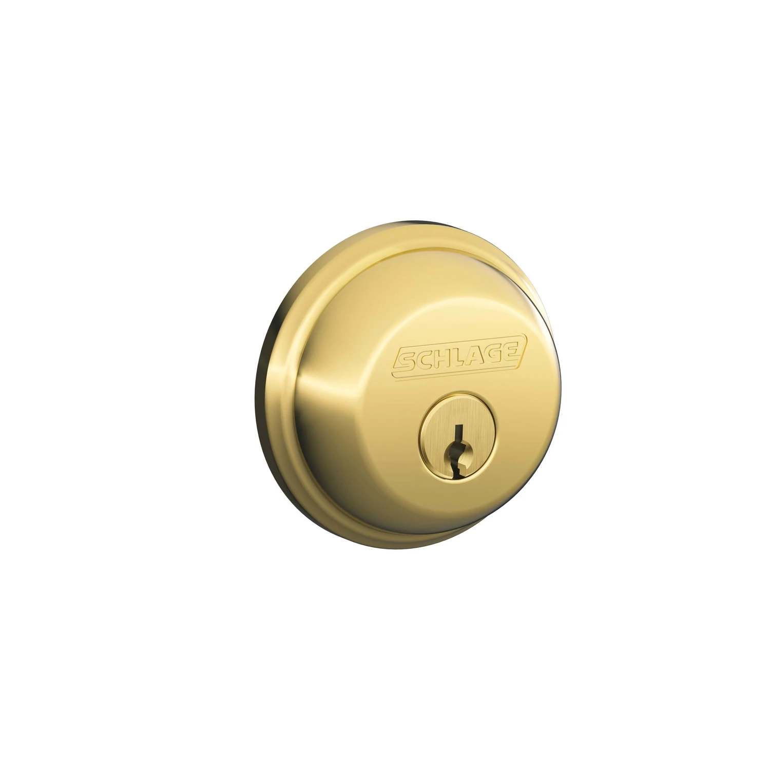 B-series Bright Brass Single Cylinder Deadbolt Model B60505