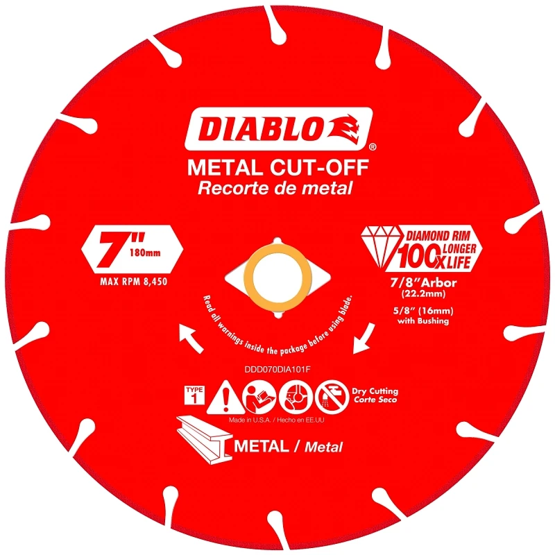 Diablo Type 1 7 In. x 7/8 In. Metal Cutting Diamond Cut-Off Wheel