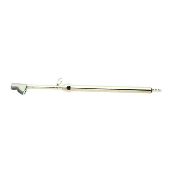Dual Head Chuck Service Gauge with Brass Straight Foot, 10 to 160 Pounds per Square Inch Pressure Range