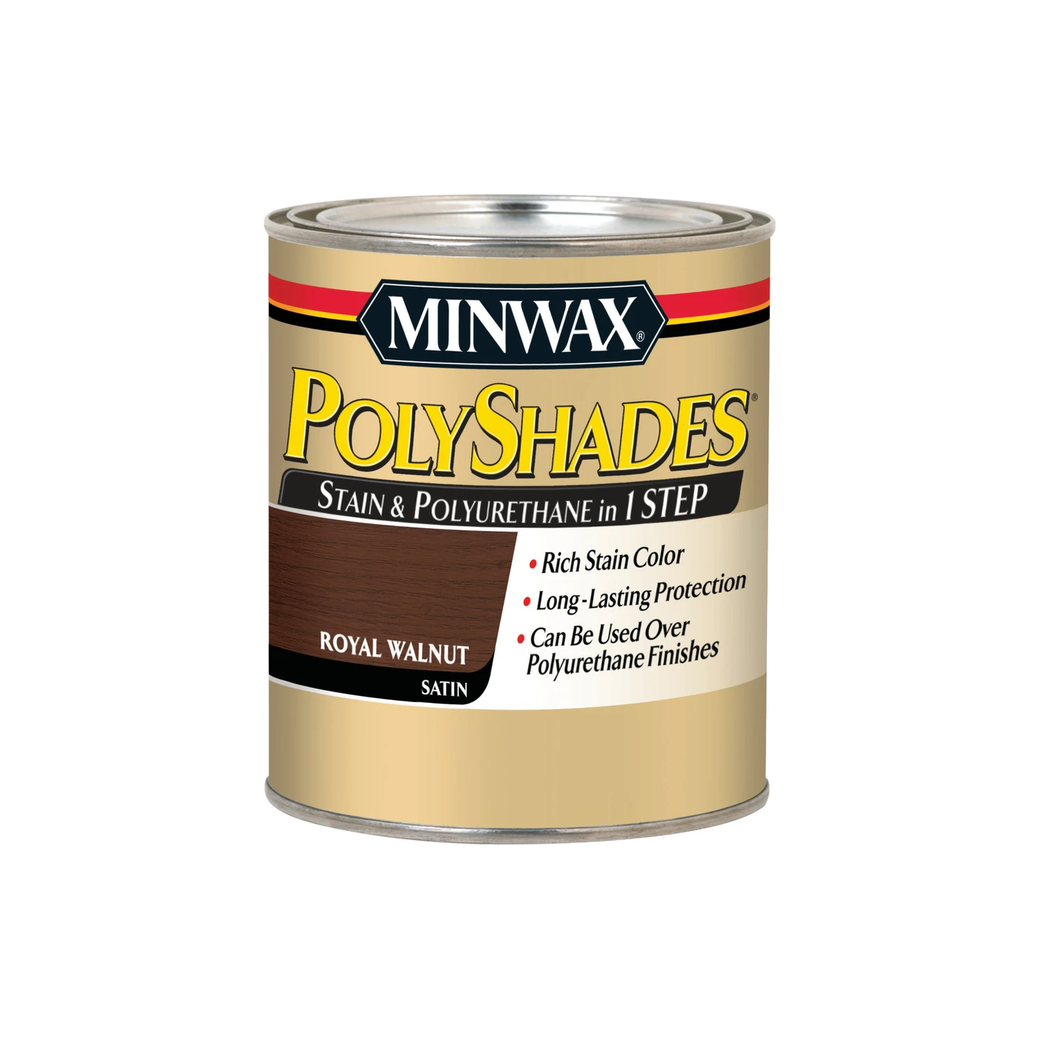 Polyshades Semi-transparent Satin Royal Walnut Oil-based Stain 1 Quart