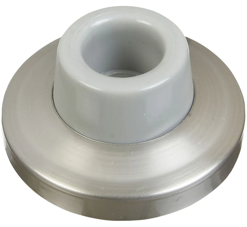 Wall-Mount Doorstop in Satin Nickel Finish for Door Protection