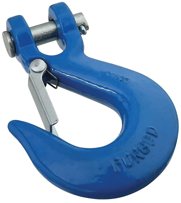 3243bc N265-496 3/8" Clevis Slip Hook With Latch, 5400 Lb Capacity, Blue
