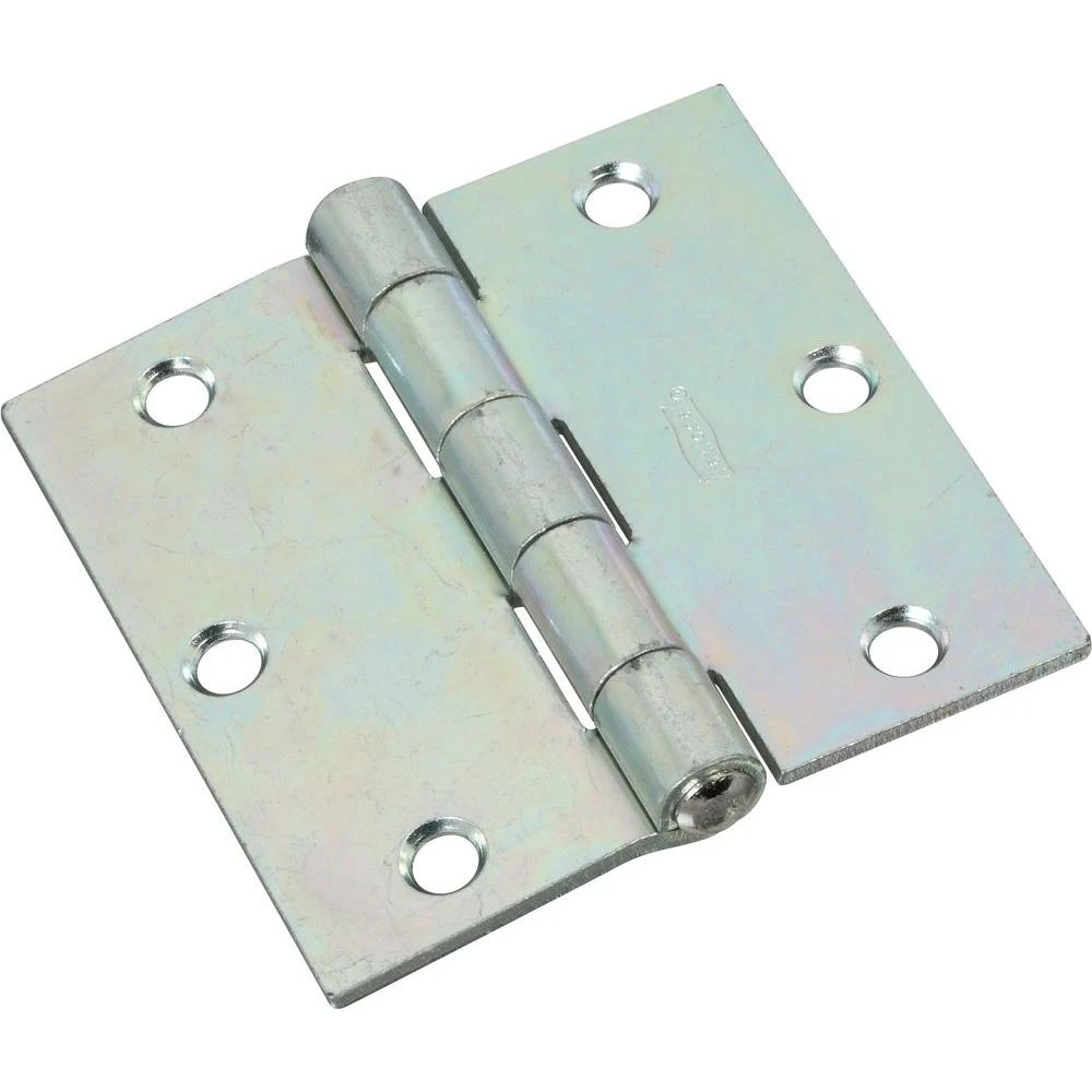 Tight Pin Hinge Zinc Plated Steel 3 and 1/2 Inch by 3 and 1/2 Inch