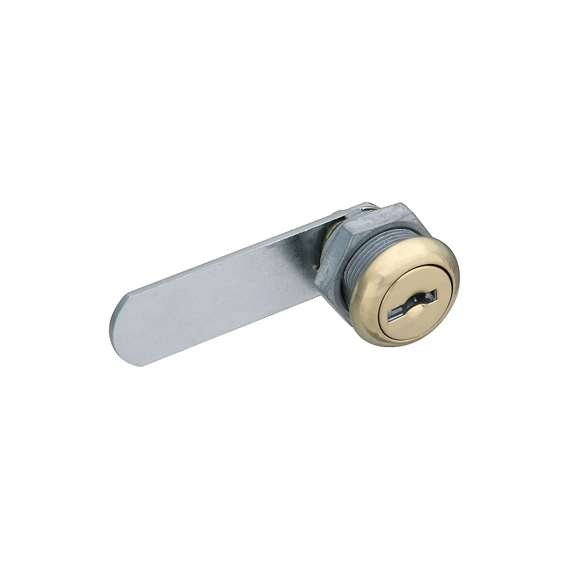 Brass Door and Drawer Utility Lock, Keyed Alike, 0.25 Inch Diameter