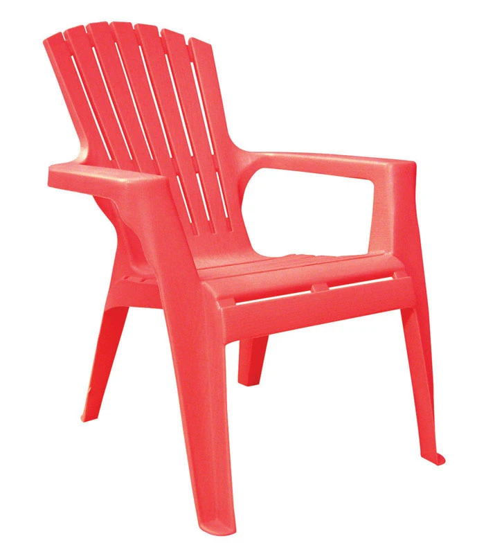 Adams Kids Red Resin Adirondack Chair - 23.75 In. H, 18.25 In. W, 23 In. D