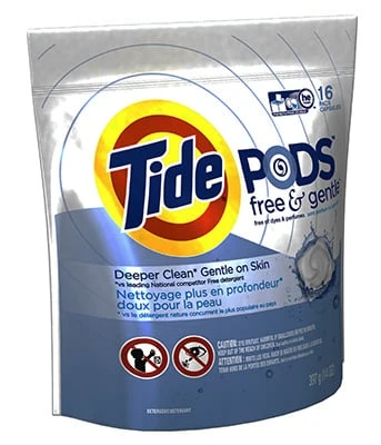 Pods HE Laundry Detergent, Free & Gentle, 16-Ct.