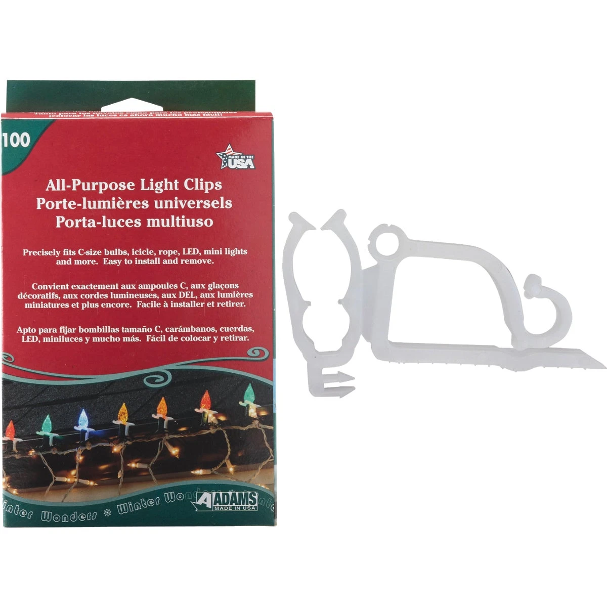 Light Holder Clips, 100-Ct.