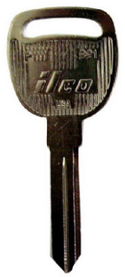 Nickel Plated Automotive Key Blank B91-p1111, 10-pack, Brass Construction