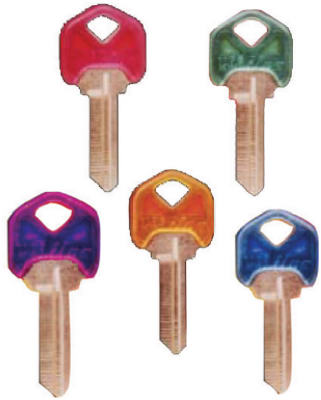 Key Blank, Kwikset Cool Color, Plastic Head