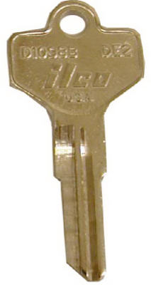 Nickel Plated House Key Blank De2/d1098b, Brass, 10-pack