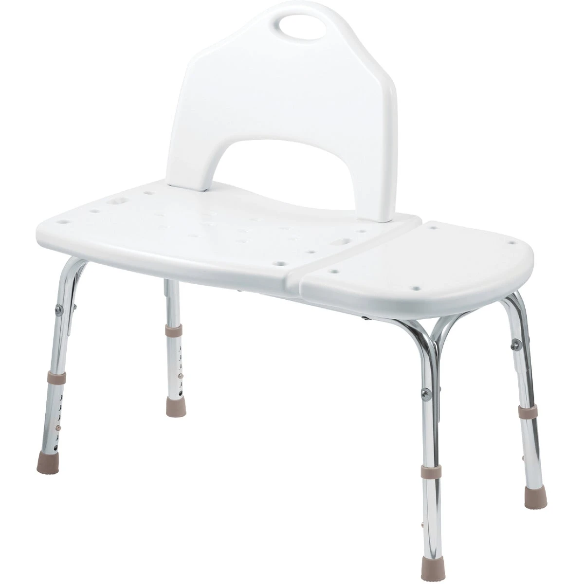 Home Care Adjustable White Plastic Freestanding Transfer Bench Dn7065