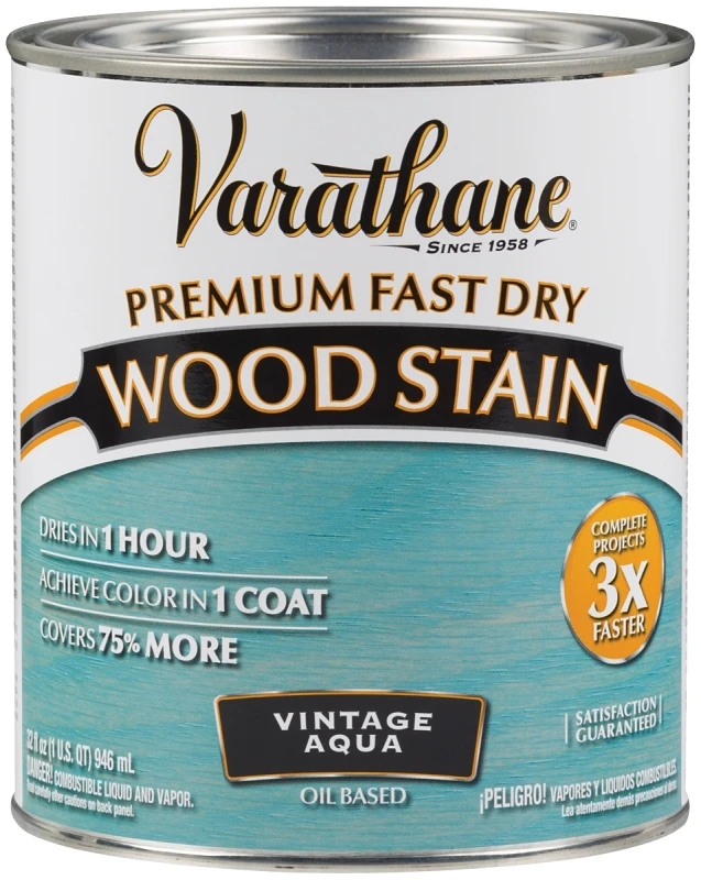 Fast Dry Vintage Aqua Urethane Modified Alkyd Interior Wood Stain, 1 Quart