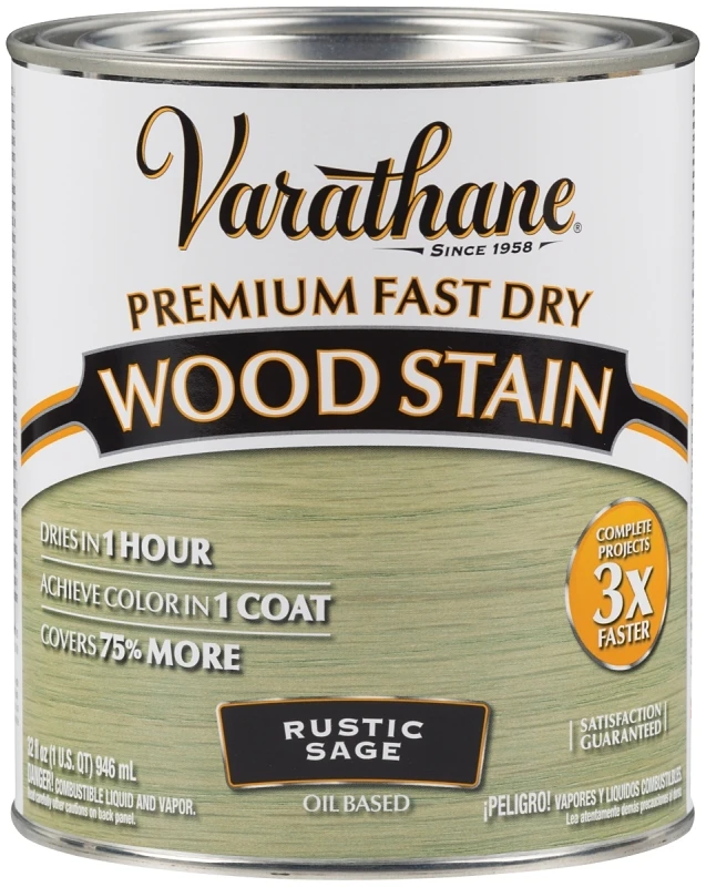 Fast Dry Oil-Based Interior Wood Stain Rustic Sage 1 Quart