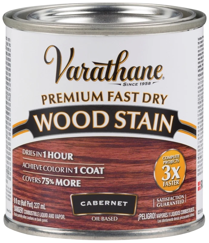 Fast Dry Oil-Based Interior Wood Stain Cabernet Color Half Pint