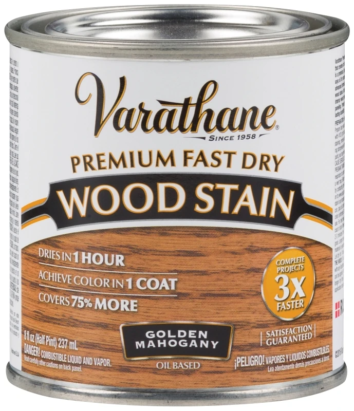 Fast Dry Interior Oil-Based Wood Stain Golden Mahogany Half Pint