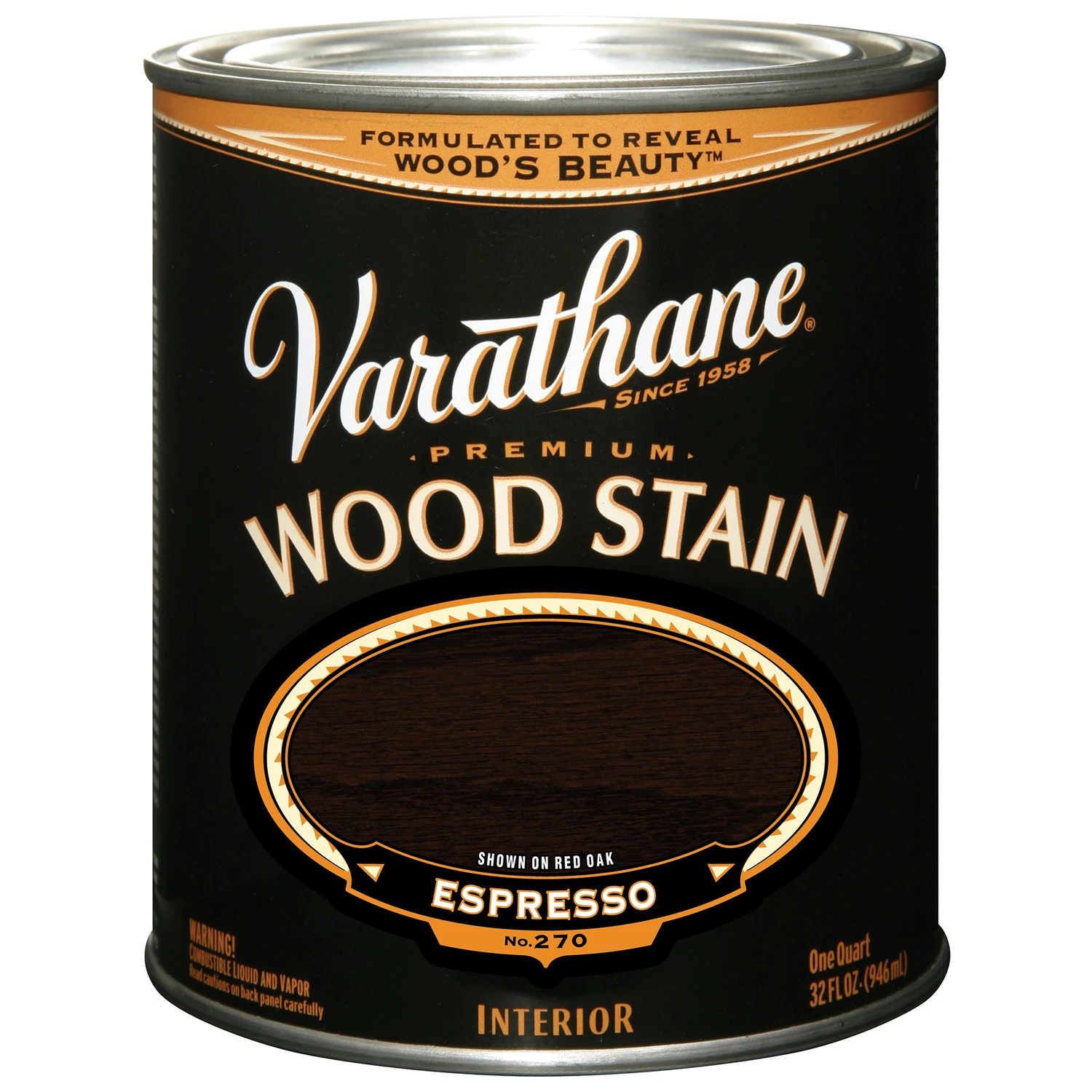 Semi-transparent Espresso Oil-based Wood Stain 1 Quart - Model 241412h