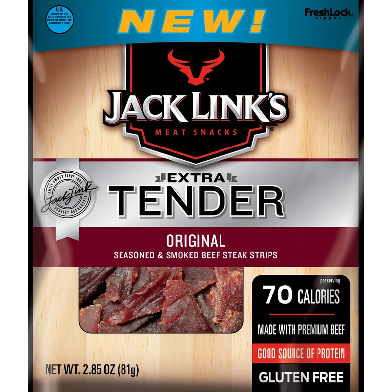 Extra Tender Original Beef Jerky 2.85 Oz Bag, Model 10000016962