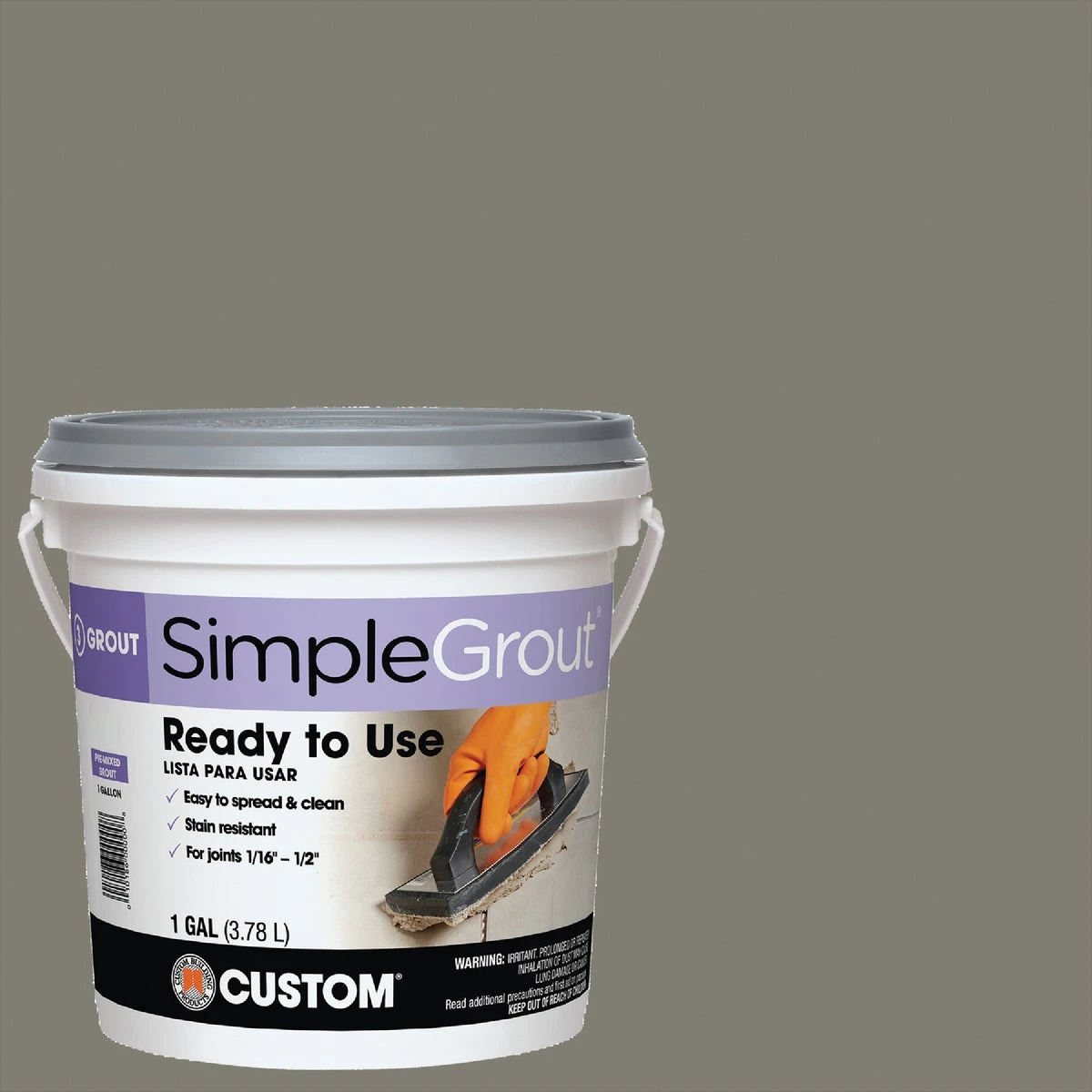 Simplegrout Gallon Natural Gray Sanded Tile Grout