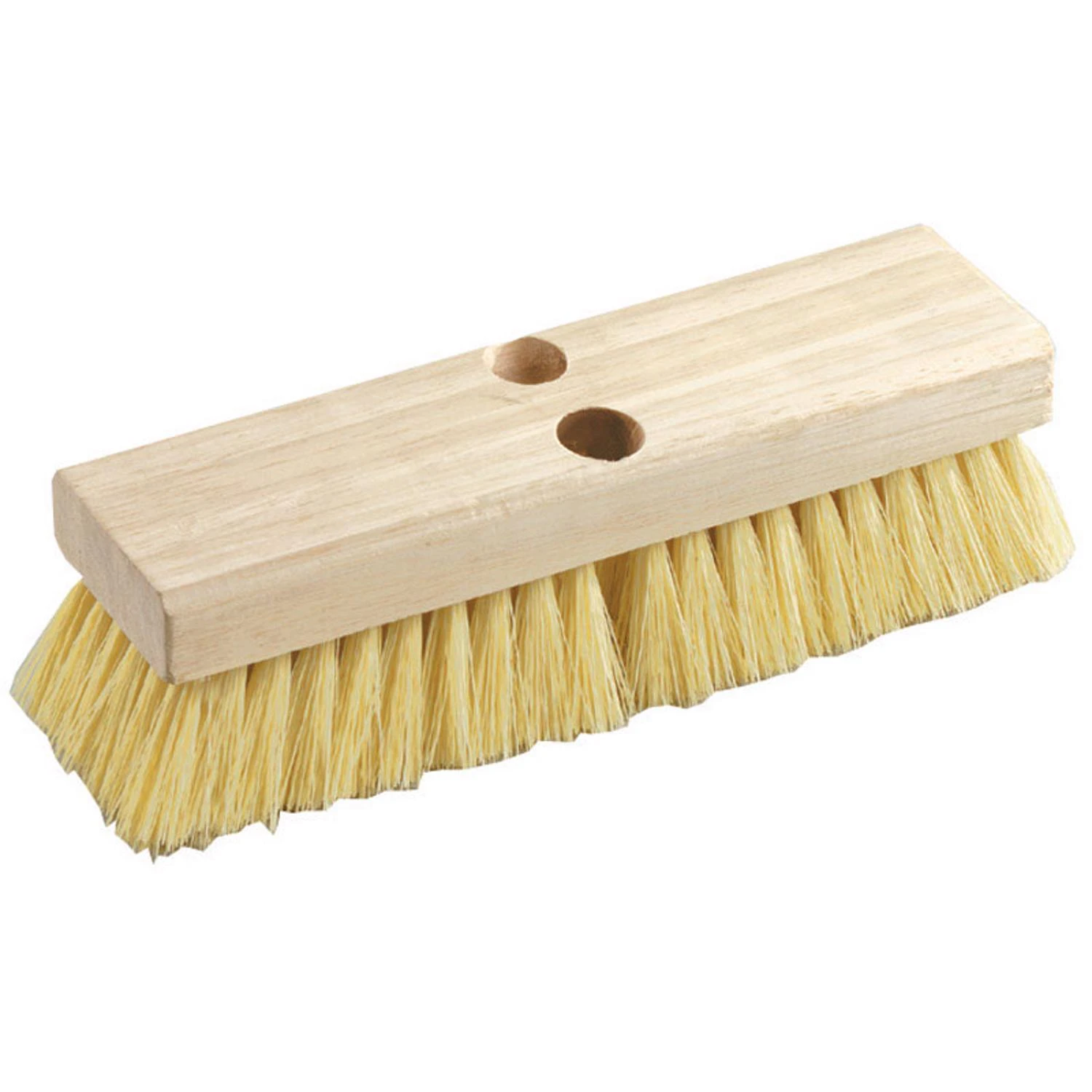 10 In. Deck Scrub Brush With Polypropylene Bristles And Hardwood Block