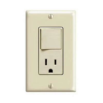 032-05245-00w 15 Amp 120 Volt Combination Switch And Receptacle, White