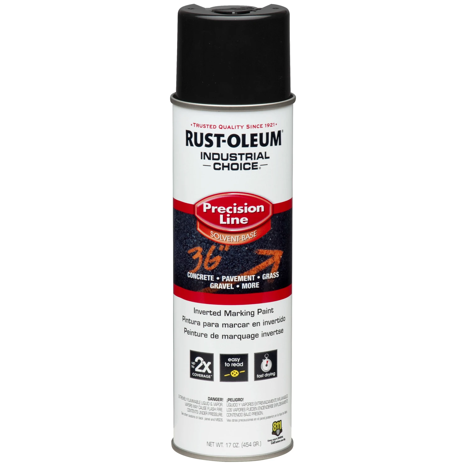 Industrial Choice Black Field Marking Paint 17 Oz - Inverted Spray
