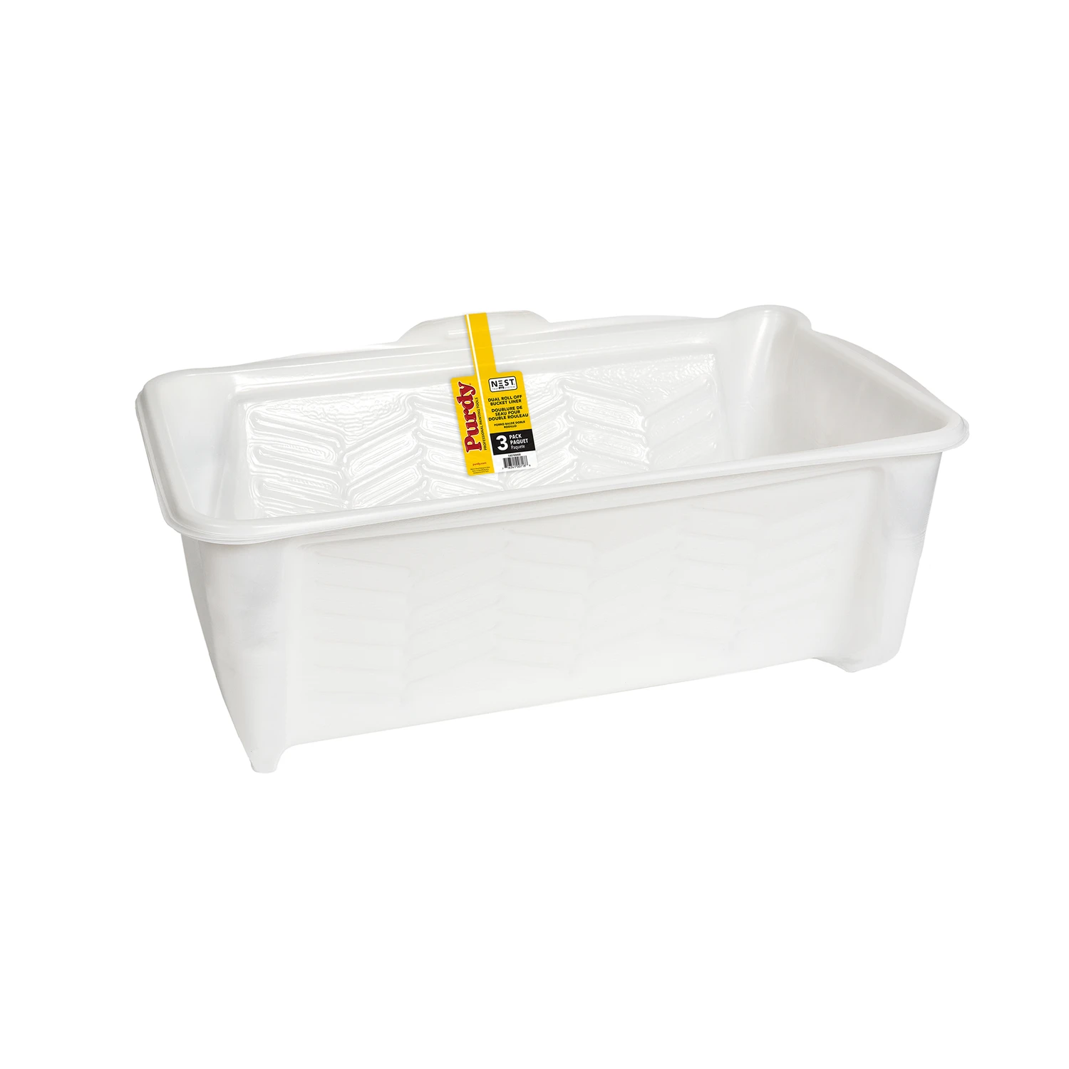 Purdy NEST 140700000 Dual Roll-Off Bucket Liner, 5 gal Capacity, Plastic, White