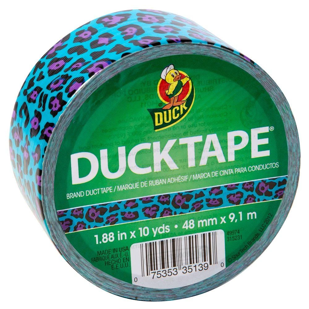 1.88 In. X 10 Yds. Blue Leopard Print Duct Tape - Model 281514