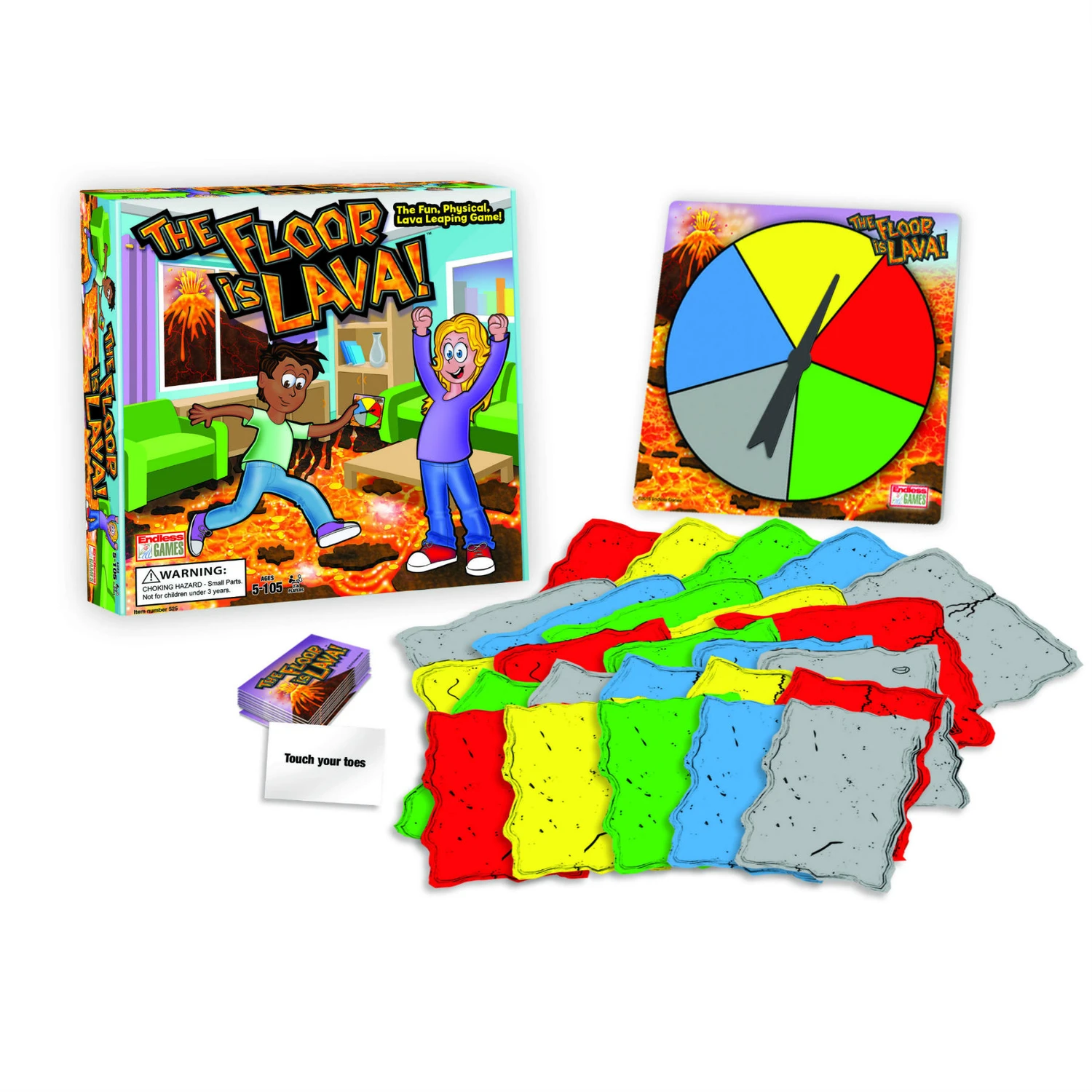 The Floor Is Lava Game Multicolored 53 Pieces - Fun Family Activity