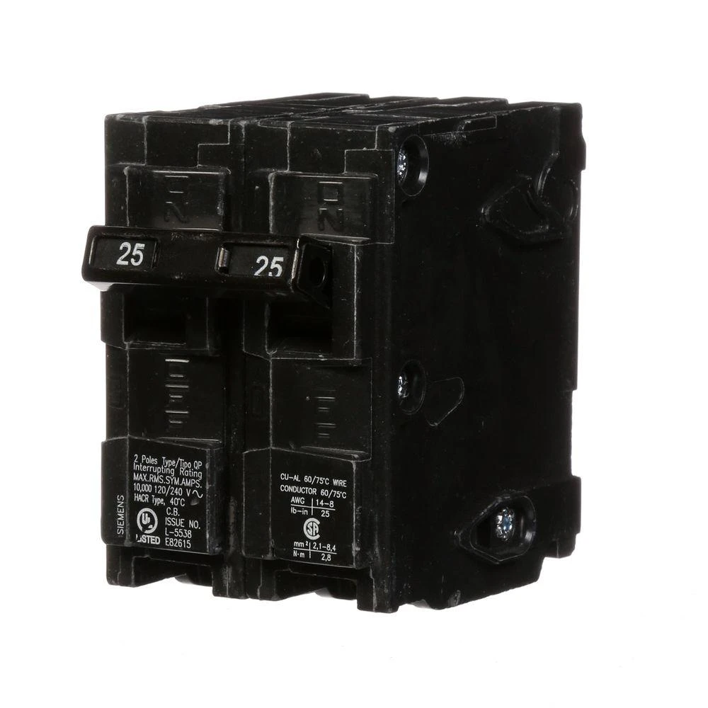 Siemens 25 amps Standard 2-Pole Circuit Breaker