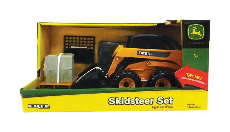 John Deere Big Farm Skid Steer Set Plastic 10 Piece 1:16 Scale