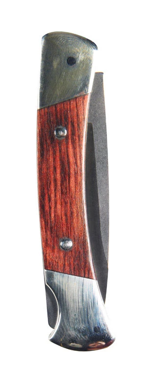 Prince Folding Knife 420 Hc Steel 2.5 In. Blade With Brown Wood Handle
