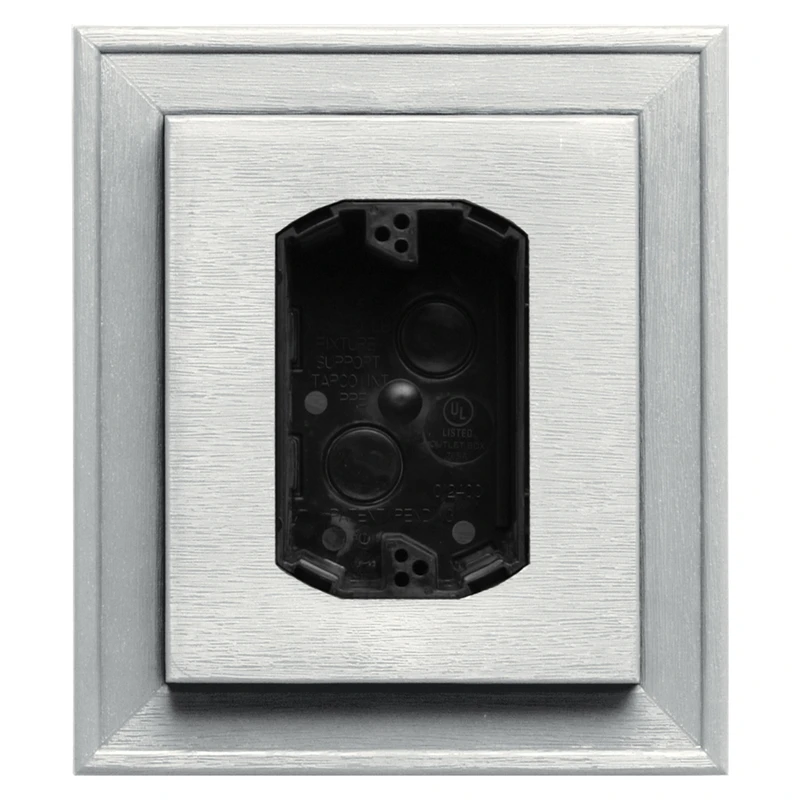 7 In. X 8 In. White Electrical Mounting Block With Snap-on Ring